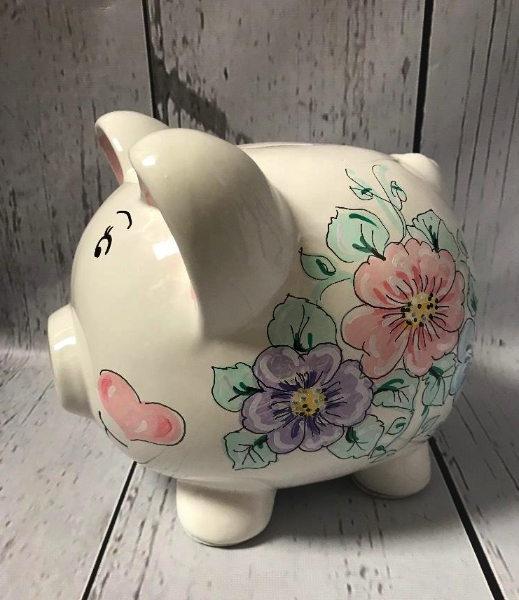 Flower piggy bank deals