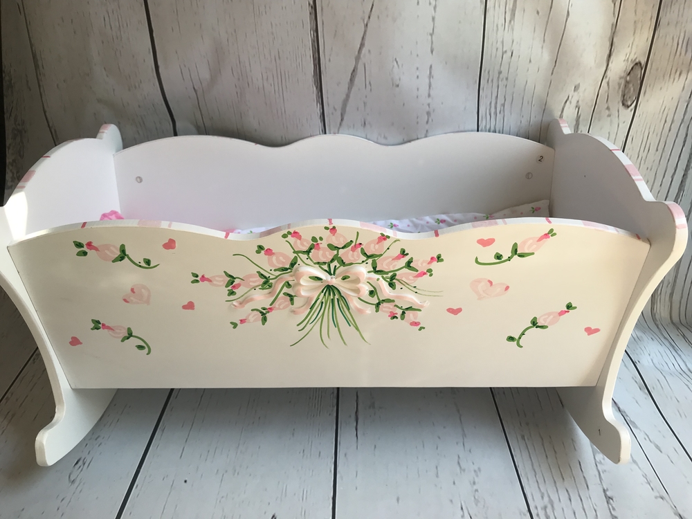 Doll Cradle Floral Doll Cradle