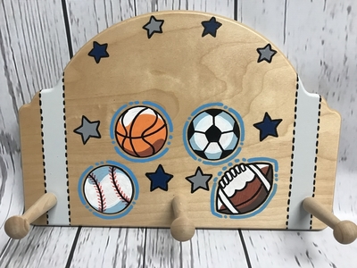 Peg Rack - Sports | Children's Wall Hooks