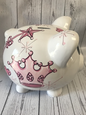 Piggy Bank - Pink Crown | Piggy Banks
