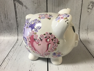 Piggy Bank - Floral Heart | Piggy Banks