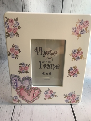 4x6 Wood Frame-Double Hearts | Picture Frames