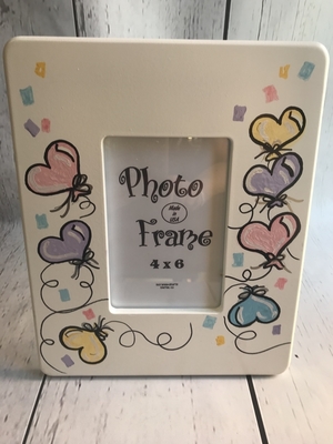 4x6 Wood Frame - Heart Balloons Pastels | Picture Frames