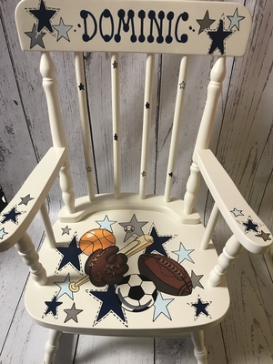 Rocking Chair/Sports | Hand Painted Rocking Chairs