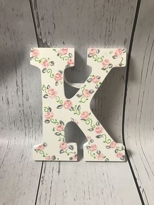 Painted Letter-New Rose | Kids Wall Letters