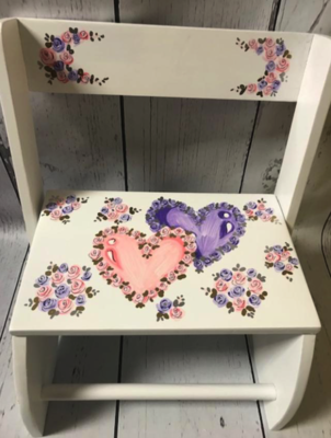 Flip Stools - Double Hearts | Girls Flip Stools