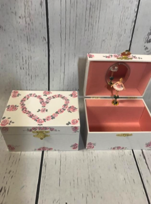 Jewelry Box Open Heart Pink Silver Jewelry Boxes