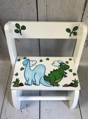 Flip Stools - Dinos Blue / Green | Boys Flip Stools