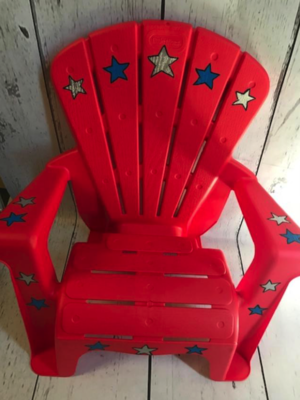 Adirondack Chair - Red with Stars | Adirondack Chairs