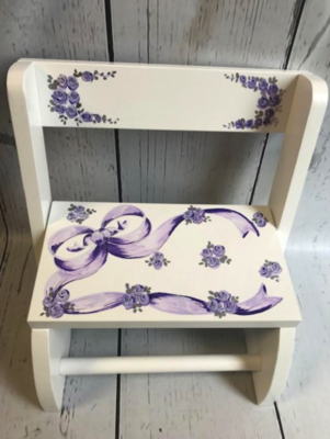 Flip Stools - Purple / Lilac Ribbon | Girls Flip Stools