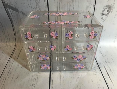 Jewel Box - Lilac Roses / Clear Acrylic Jewelry Box | Girls Jewel Boxes