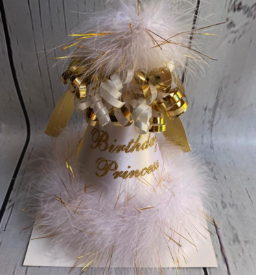 Birthday Hat - White / Gold | Birthday Hats