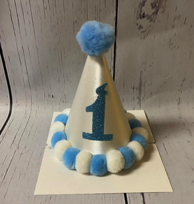 Birthday Hat - Blue / White | Birthday Hats