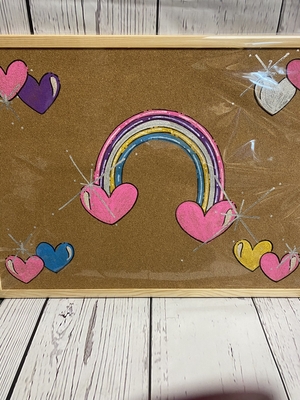 Rainbow and Hearts | Corkboards