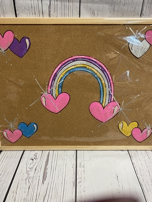 Rainbow and Hearts | Corkboards