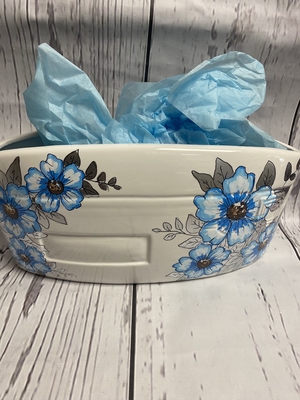Ceramic Envelope with Blue Flowers | Ceramic Envelopes
