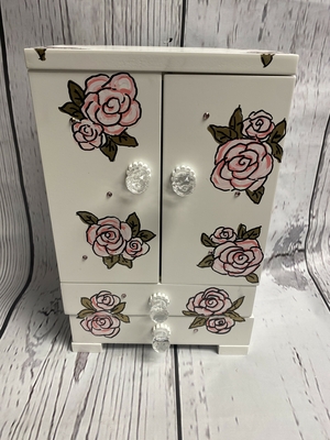 Jewelry Box - Large Pink Roses | Girls Jewel Boxes