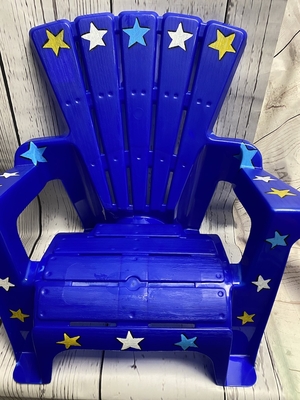 Adirondack Chair - Blue with Stars | Adirondack Chairs