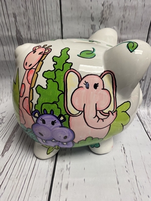 Piggy Bank - Pink Jungle | Piggy Banks