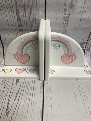 Bookends - Pastel Rainbows | Kids Bookends