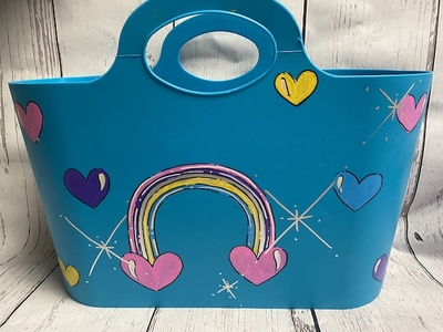 Jumbo Tote - Turquoise Rainbow | Jumbo Totes