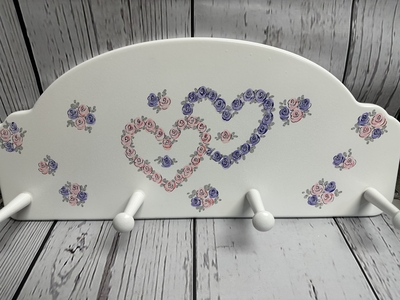 Peg Rack - Double Hearts Combo | Children's Wall Hooks