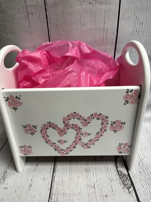 Book Basket - Open Pink Hearts | Book Baskets