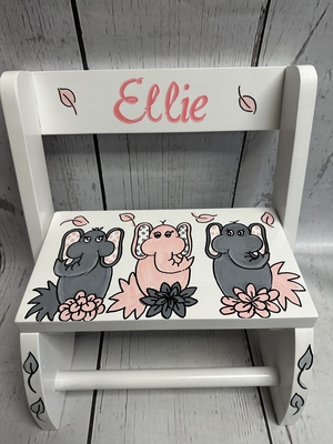 Flip Stools - Pink /Grey Trio | Girls Flip Stools