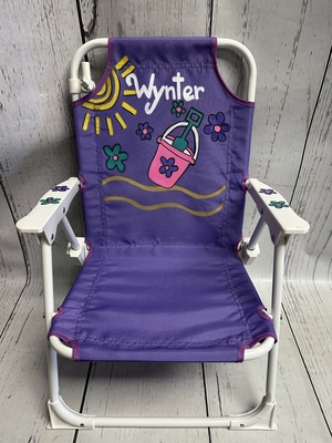 Beach Chair With Umbrella - Purple Fun in Sun | Beach Chairs Beach Accessories