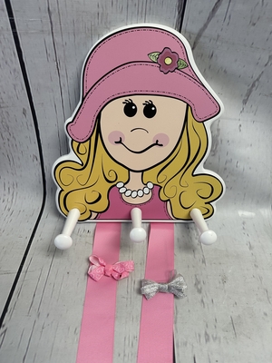 Peg Rack - Barrette Girl-Blonde | Children's Wall Hooks