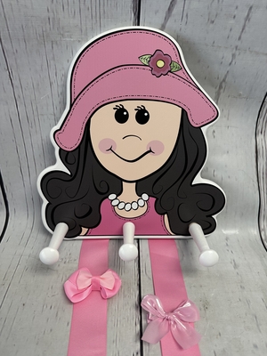Peg Rack - Barrette Girl-Black | Children's Wall Hooks