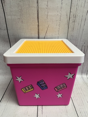 Pink Lego box. | Storage Boxes