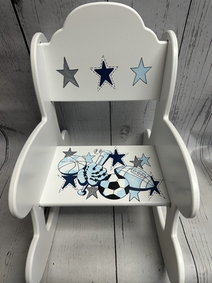 Toddler chair New sports | Hand Painted Rocking Chairs