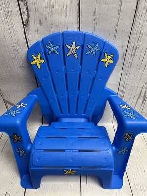 Adirondack Chair - Blue. With Starfish | Adirondack Chairs