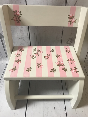 Flip Stools-Stripes and Roses | Girls Flip Stools