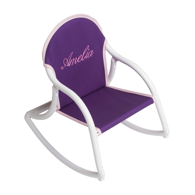 Canvas Rocking Chair - Purple & White | Canvas Rocking Chairs