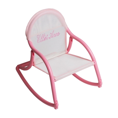Mesh Rocking Chair - White & Pink | Canvas Rocking Chairs