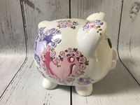 Image Piggy Bank - Floral Heart