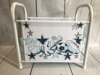 Image Book Basket - Blue & Gray
