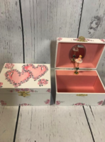 Image Jewelry Box -  Double Heart Pink & Pink