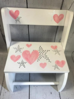 Image Flip Stools - Soft Hearts Silver Stars