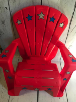 Image Adirondack Chair - Red with Stars