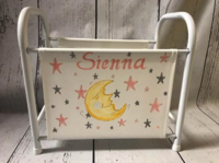 Image Book Basket - Moon Stars / Pink / Silver