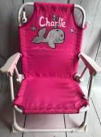 Image Beach Chair With Umbrella / Silver Whale