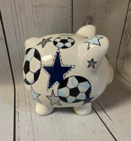 Image Piggy Bank - Soccer & Stars