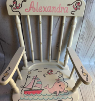 Image Rocking Chairs  Pink/ Anchor/Whale