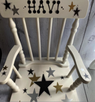 Image Rocking Chairs  Gray/Gold Stars