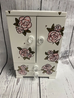 Image Jewelry Box - Rhinestone Jewelry Box with Roses