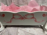 Image Doll Cradle - Ribbon and Hearts