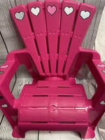 Image Adirondack Chair - Hot Pink with Stars